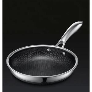 HexClad Hybrid Nonstick 8-Inch Frying Pan with Tempered Glass Lid - $149 MSRP